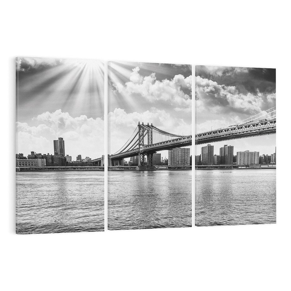 Obraz na płótnie 120x80 - Most w Mieście - most, miasto