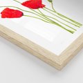 Plakat w ramie 50x70 - Pola maków w pełnym kolorze - maki, kwiaty - rama drewno