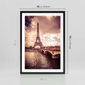Plakat w ramie 50x70 - Eiffla: ikona Paryża - Eiffla, Paryż - rama czarna