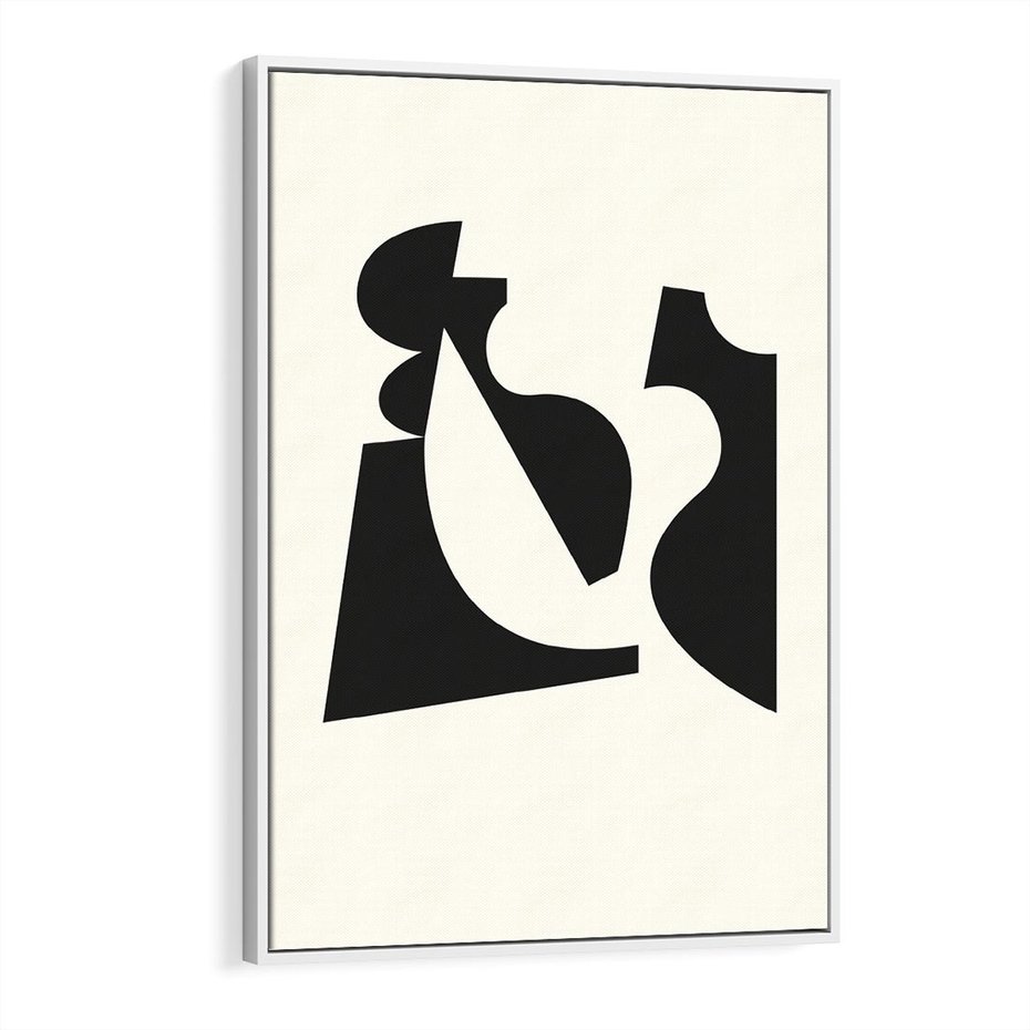 Obraz w ramie 50x70 - Tajemnicze Spektrum - abstrakcyjne kształty, geometria - rama biała