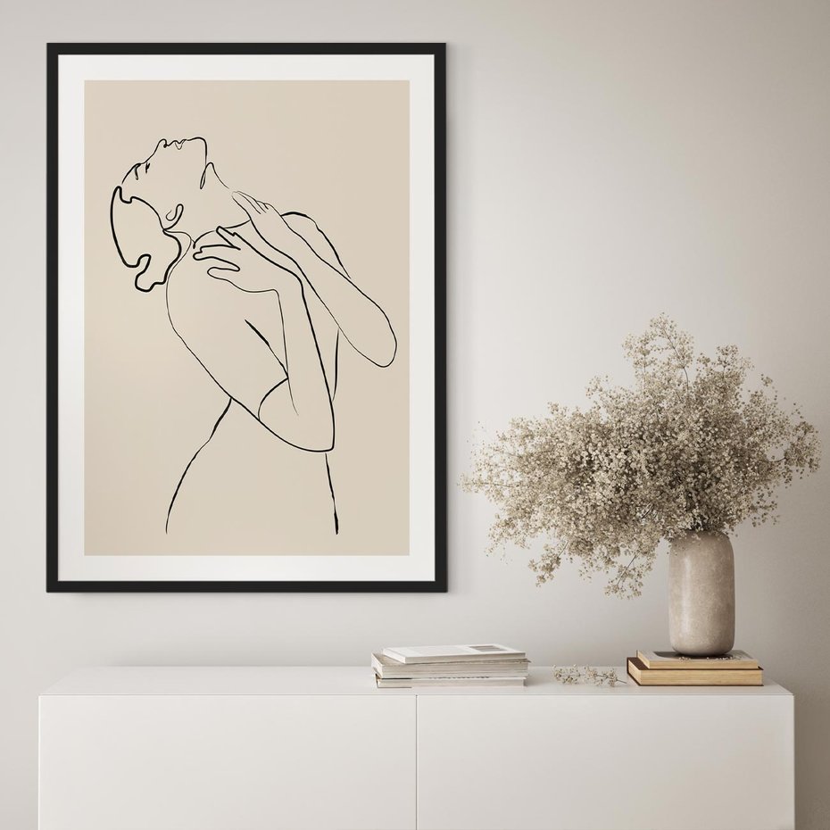 Plakat bez ramy 40x50 - Bezkresny Taniec - kobieta, szkic