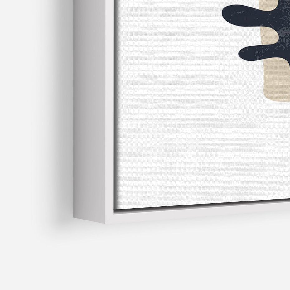 Obraz w ramie 50x70 - Opowieść Przenikających Energii - inspiracja mattise, abstrakcja - rama biała