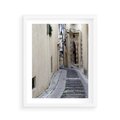 Plakat w ramie 40x50 - Uroki Włoskiej Uliczki - włoska, uliczka - rama biała