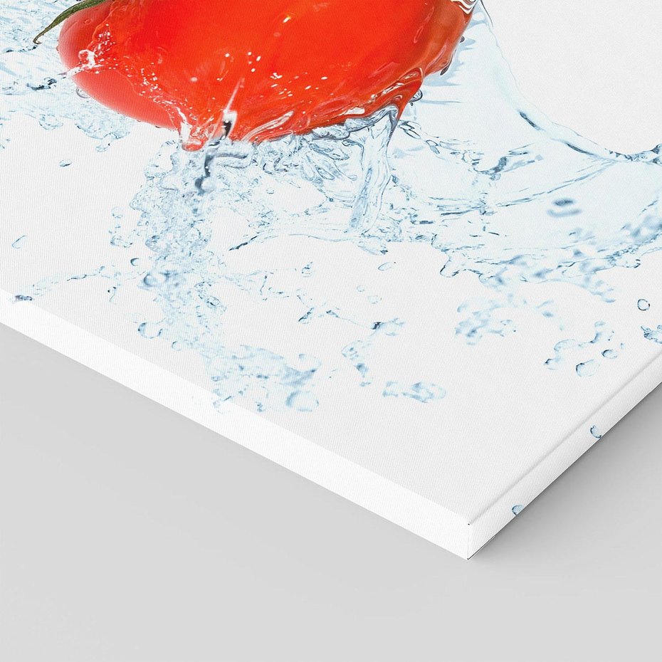 Obraz na płótnie 80x80 - Apetyczna KuchniaNowoczesna Ekspresja - pomidor, jedzenie