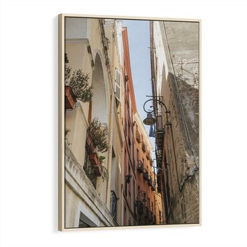 Obraz w ramie 80x120 - Włoskie uroki - włoskie, uliczki - rama drewno