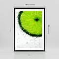 Plakat w ramie 50x70 - Świeżość i kwasowość limonki - limnka, owoce - rama czarna