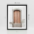 Plakat w ramie 40x50 - Śródziemnomorskie Drzwi Czasu - fotografia starych drzwi, śródziemnomorska architektura - rama czarna