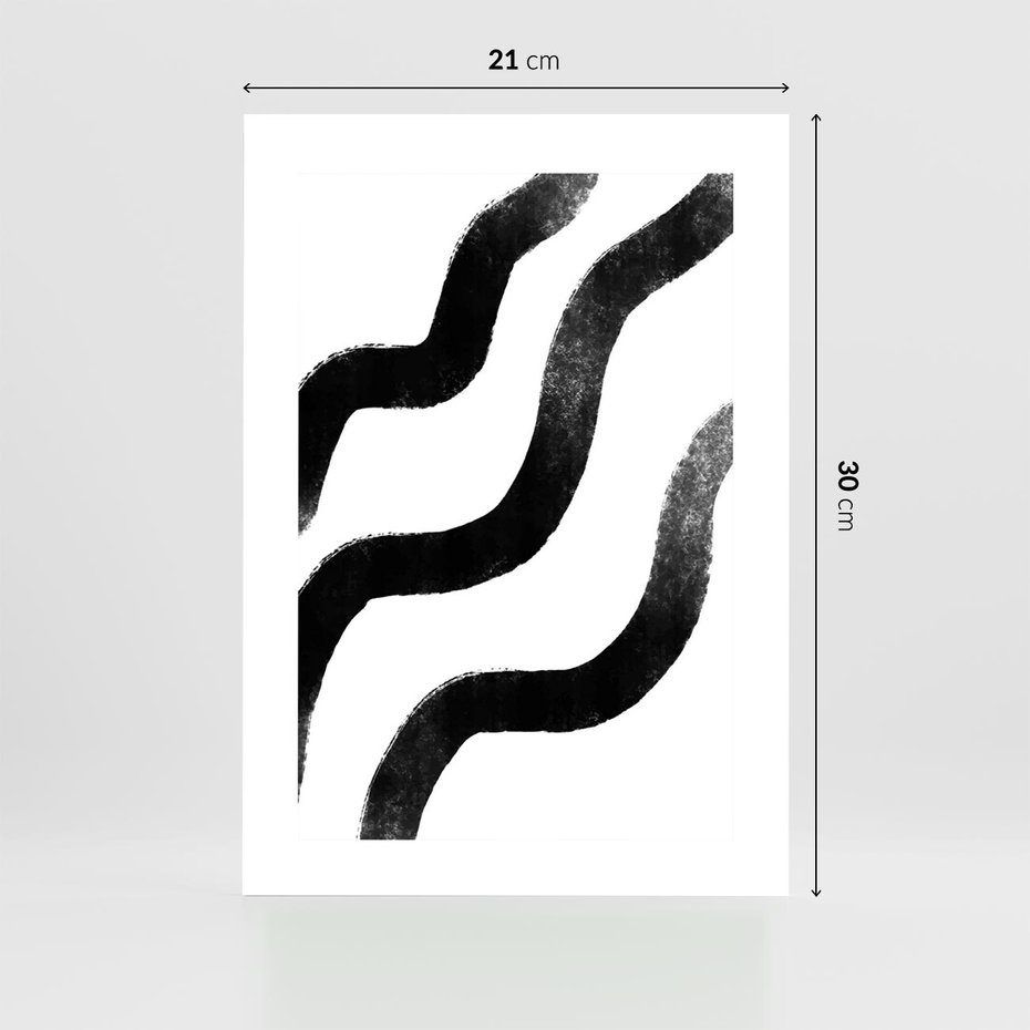 Plakat bez ramy 21x30 - Wibracje Plam - abstrakcja, minimalizm