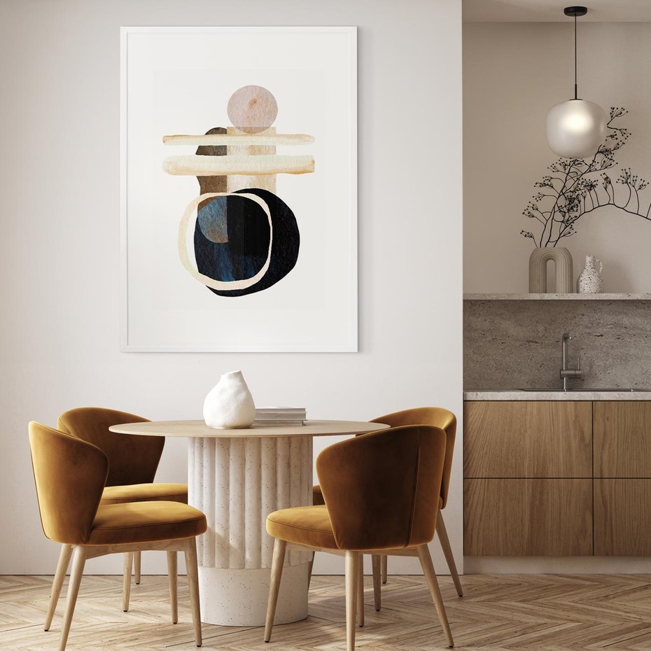 Plakat bez ramy 21x30 - Wibracje Natury - abstrakcja, akwarelowe plamy