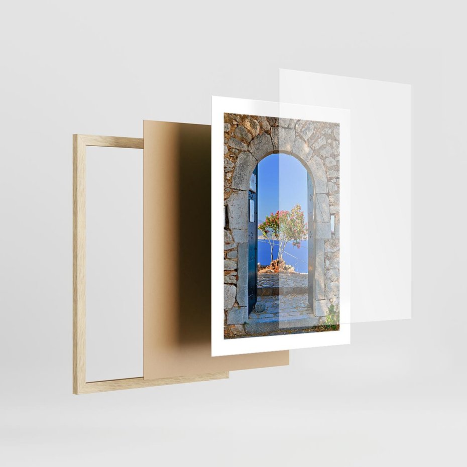 Plakat w ramie 30x40 - Perspektywa nad morzem - perspektywa, morze - rama drewno