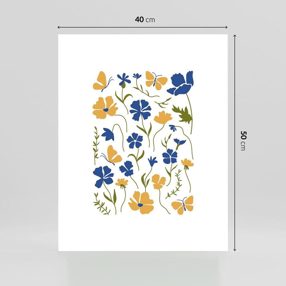 Plakat bez ramy 40x50 - Odgłosy Wizji - kwiaty, sztuka nowoczesna