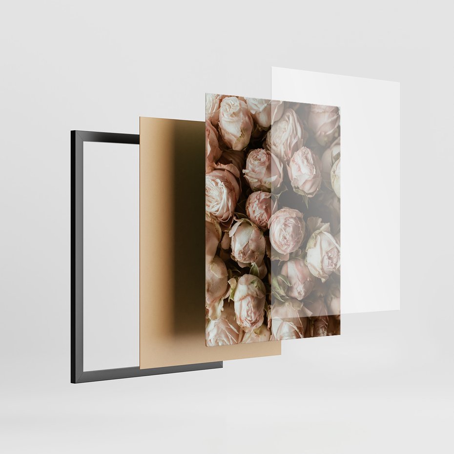 Zestaw obrazy w ramie 30x40 galeria - Kwiaty, wino, pościel, kobiece - rama czarna