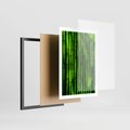 Plakat w ramie 50x70 - Bambusowy urok zielonej harmonii - bambus, zieleń - rama czarna
