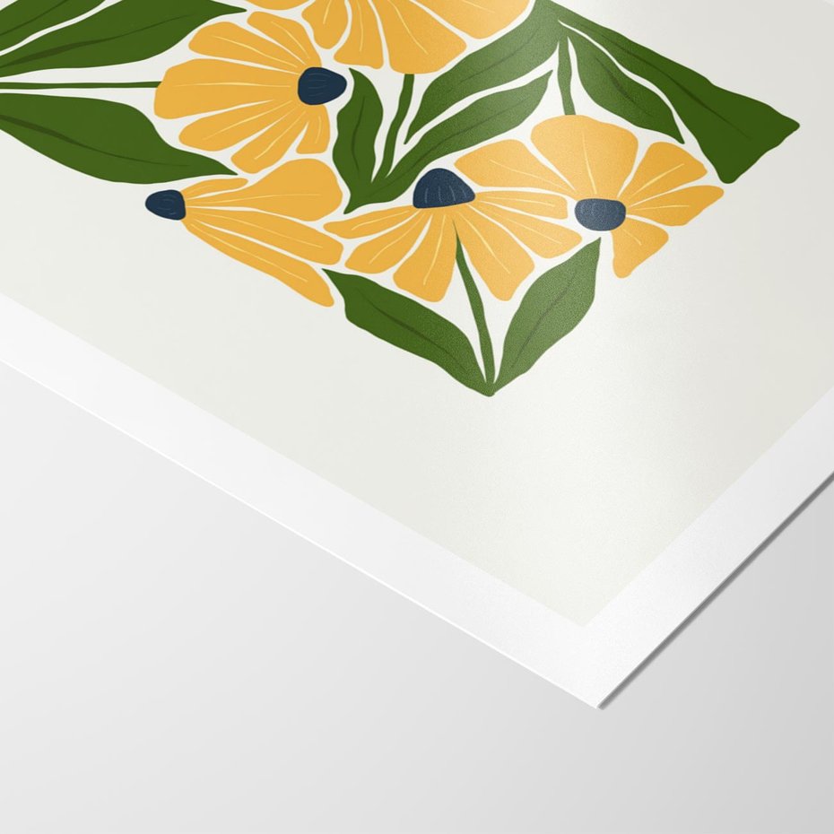 Plakat bez ramy 50x70 - Abstrakcyjne Echa - kwiaty, rośliny