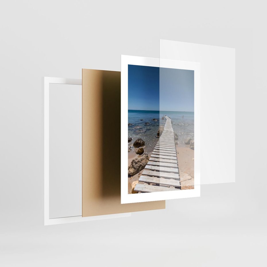 Plakat w ramie 30x40 - Oaza spokoju - plaża, morze - rama biała