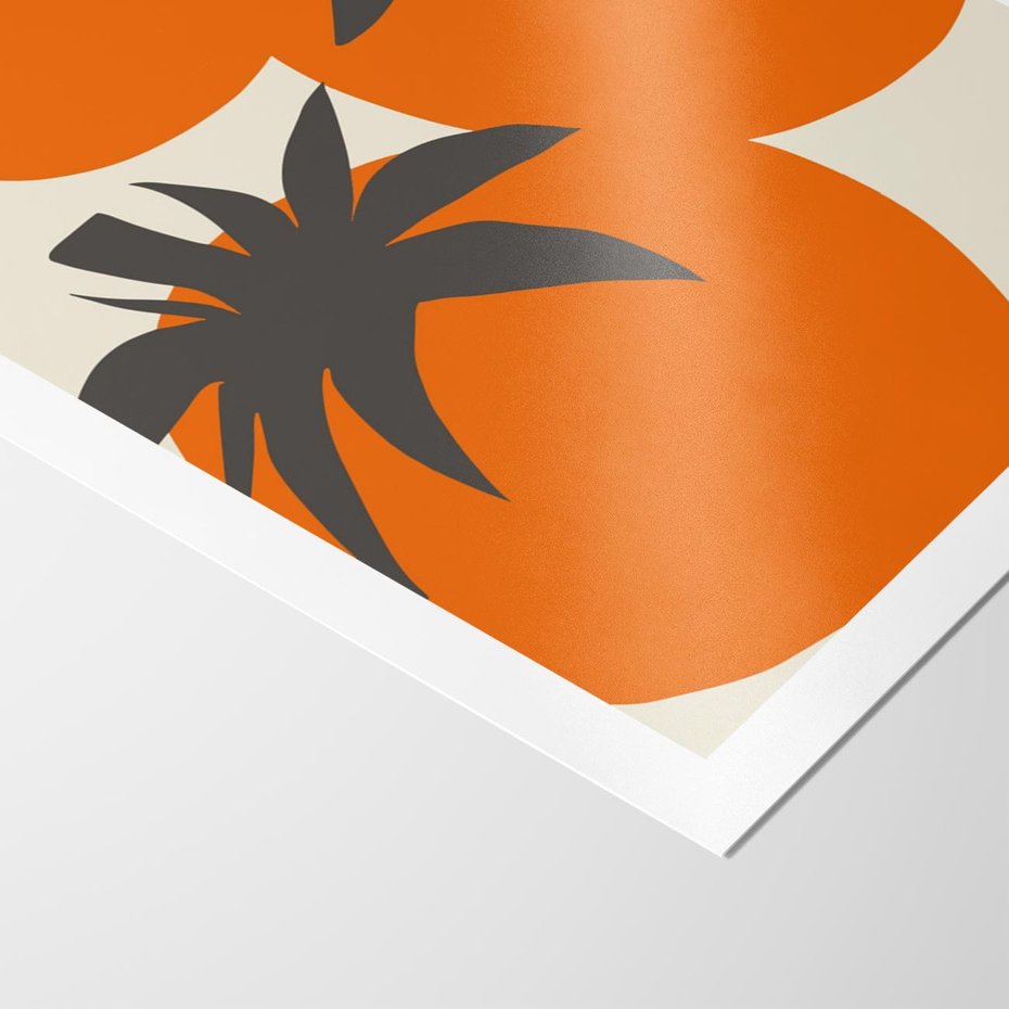 Plakat bez ramy 40x50 - Jadalne Kształty - nowoczesny plakat do kuchni, pomidory