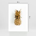 Plakat bez ramy 50x70 - Ekskluzywny Akcent - złoty, ananas