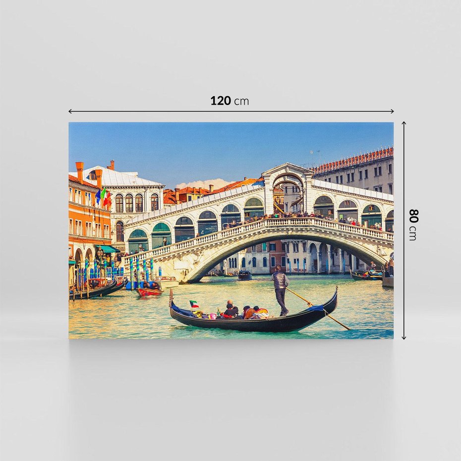 Obraz na płótnie 120x80 - Romantyczna przejażdżka gondolą w Wenecji - Wenecja, gondola