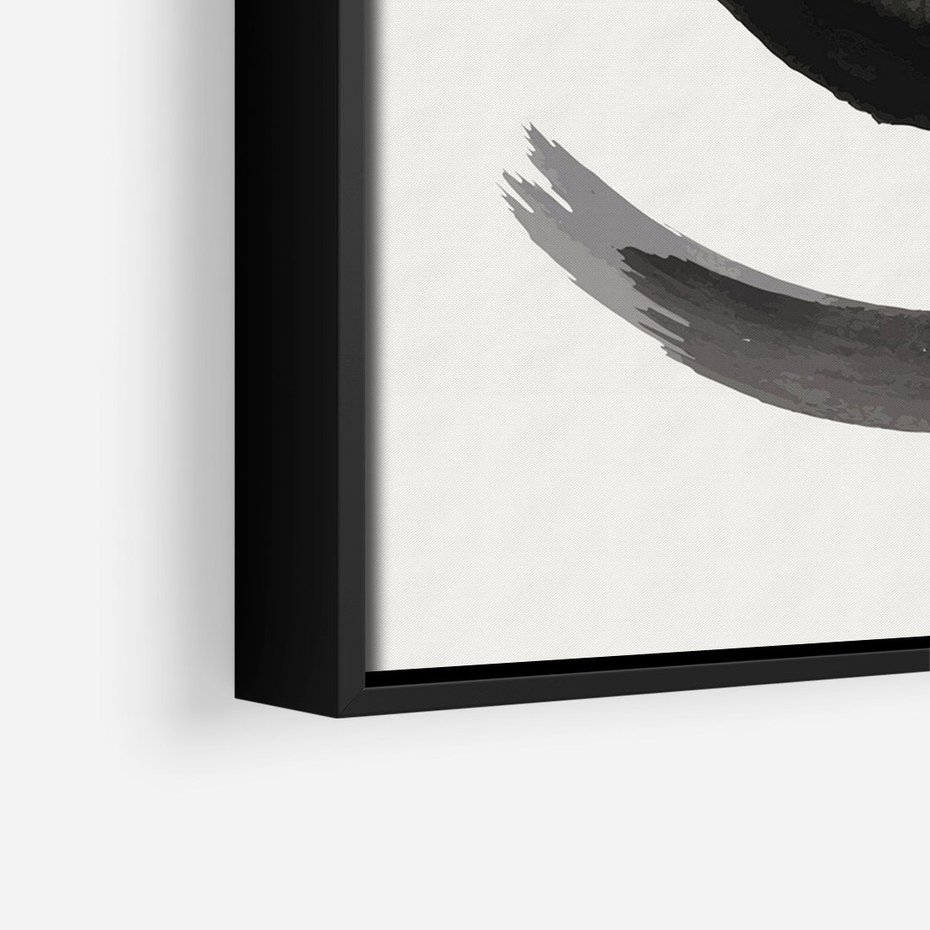 Obraz w ramie 70x100 - Bezczasowe Echo - abstrakcyjne plamy okręgi, akwarelowe - rama czarna