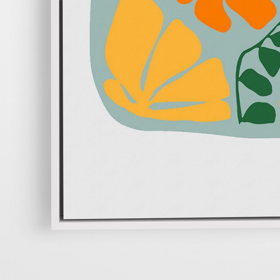 Obraz w ramie 70x100 - Kolorystyczna Ekspresja - czajnik, abstrakcja - rama biała