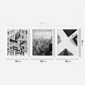 Zestaw obrazy w ramie 50x70 galeria - Nowy, Jork, miasto, nowoczesny - rama biała