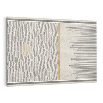 Obraz na płótnie 120x80 - Drobny Print Klasyki - geometryczne linie, styl mid century