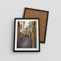 Plakat w ramie 30x40 - Magiczne widoki - uliczka, perspektywa - rama czarna