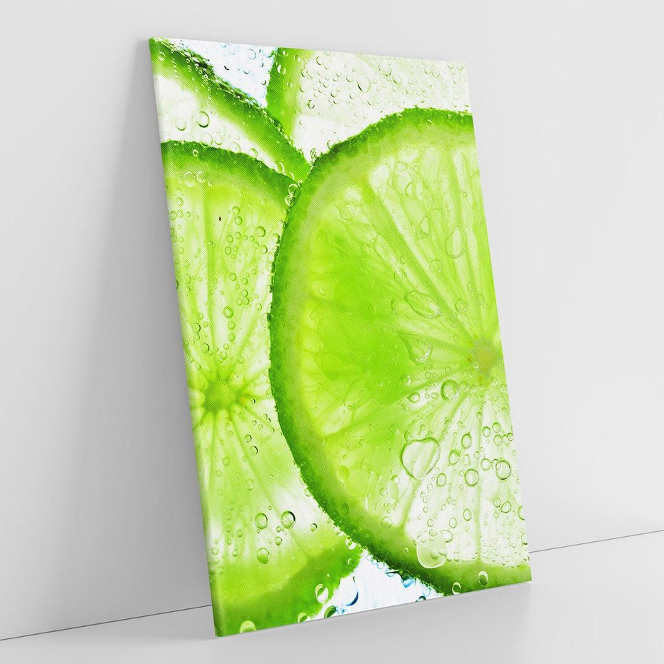 Obraz na płótnie 70x100 - Soczyste limonki - limonki, owoce