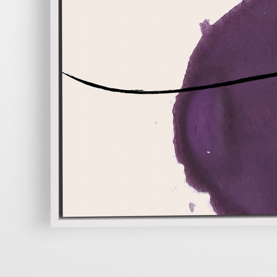 Obraz w ramie 80x120 - Migoczące Echo - abstrakcyjne akwarelowe plamy, nieregularne linie - rama biała