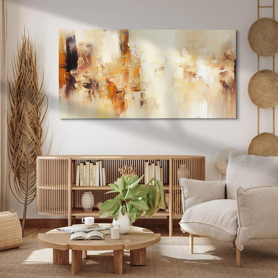 Obraz na płótnie 120x60 - Odbicie utraconych barw - abstrakcja, tekstury farb