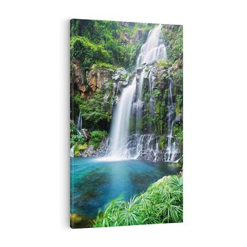 Obraz na płótnie 70x100 - Tropikalny Wodospad - wodospad, tropikalny
