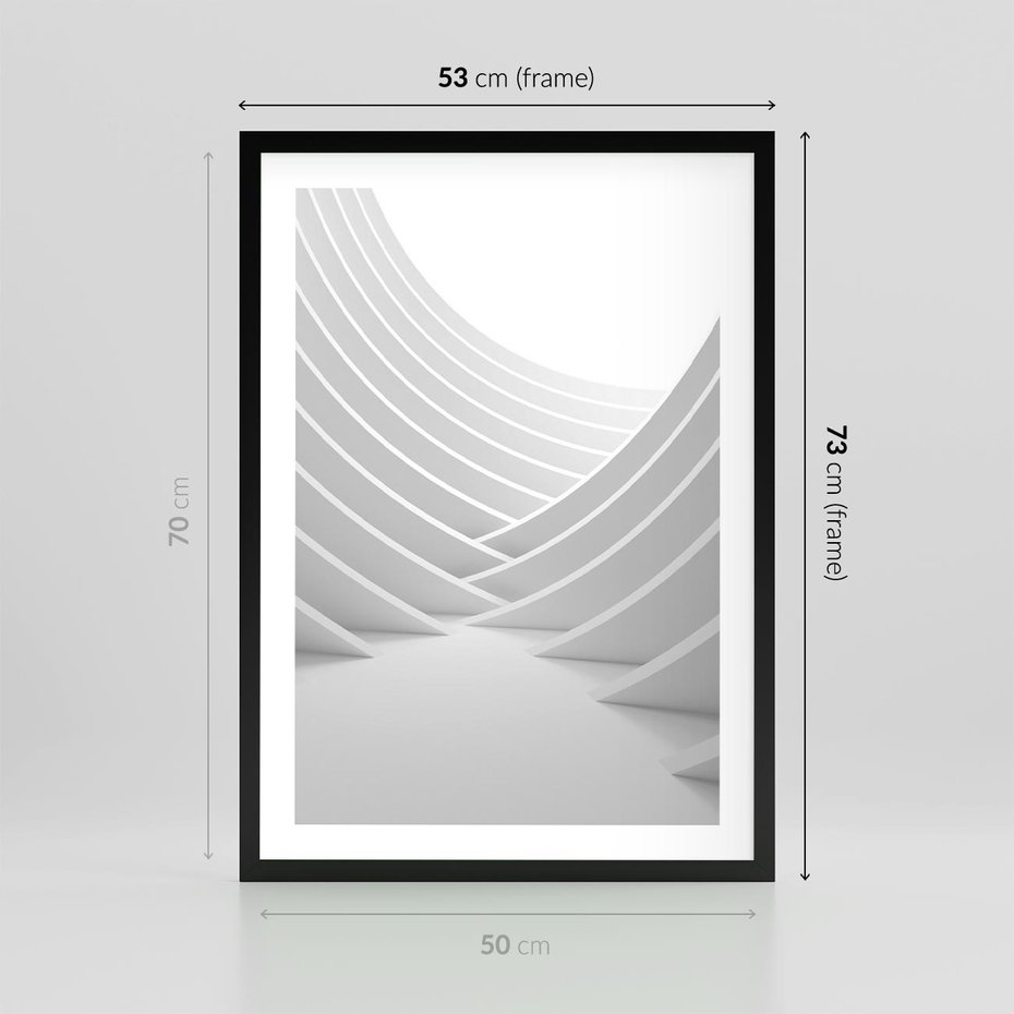 Plakat w ramie 50x70 - Nowoczesna Ekspresja - abstrakcja, 3D - rama czarna