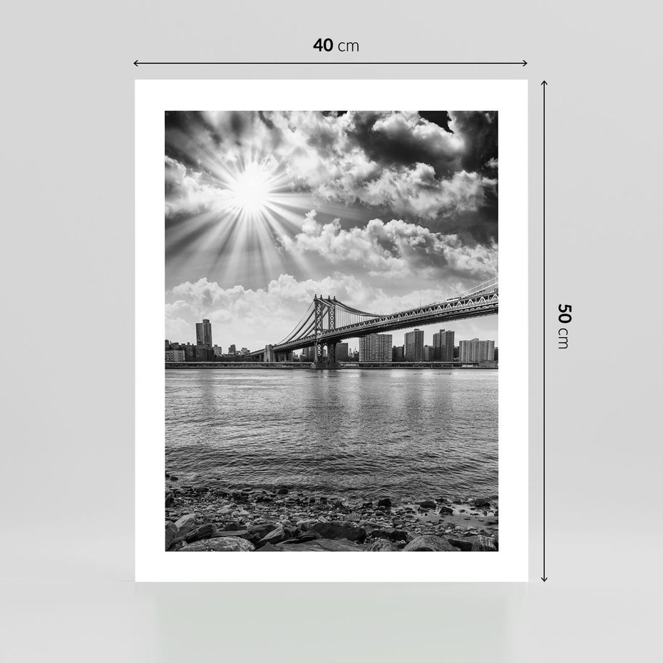 Plakat bez ramy 40x50 - Most w Mieście - most, miasto