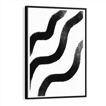 Obraz w ramie 50x70 - Wibracje Plam - abstrakcja, minimalizm - rama czarna