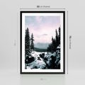 Plakat w ramie 50x70 - Zimowe Góry - zimowy krajobraz, góry - rama czarna