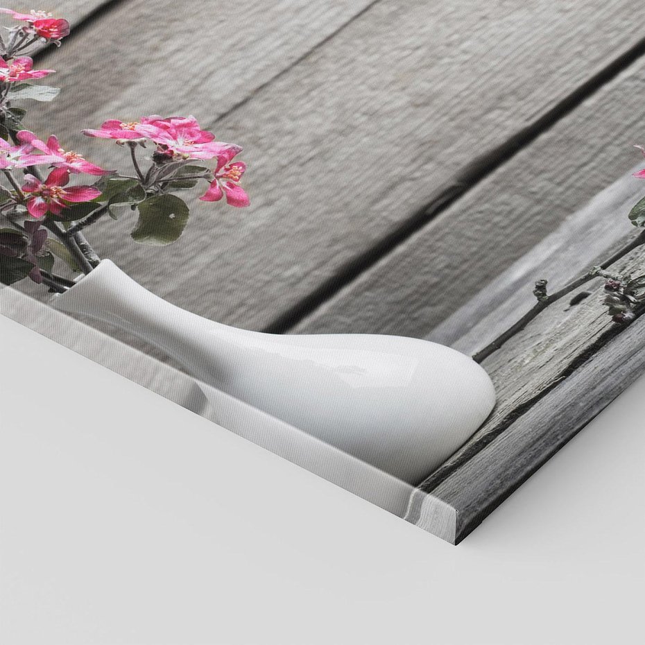 Obraz na płótnie 70x70 - Harmonia w wazonie - kwiaty, wazon