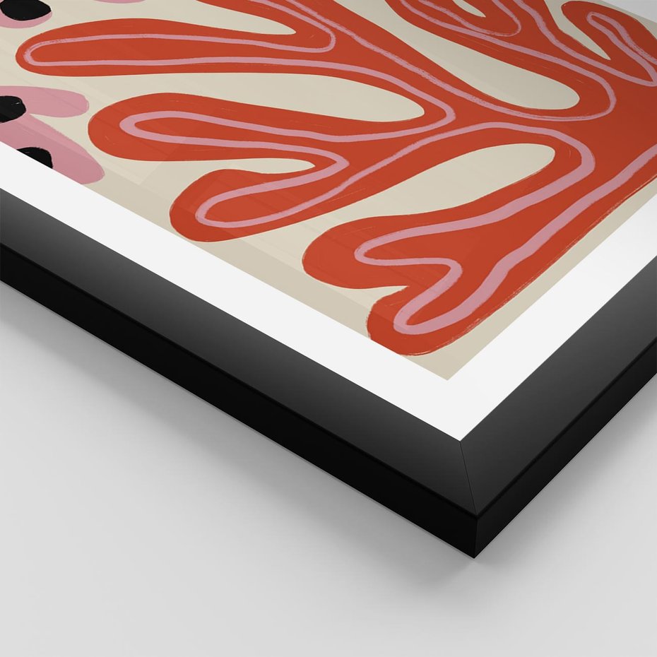 Plakat w ramie 50x70 - Księga Pastelowych Impulsów - abstrakcyjny obraz, plakat - rama czarna