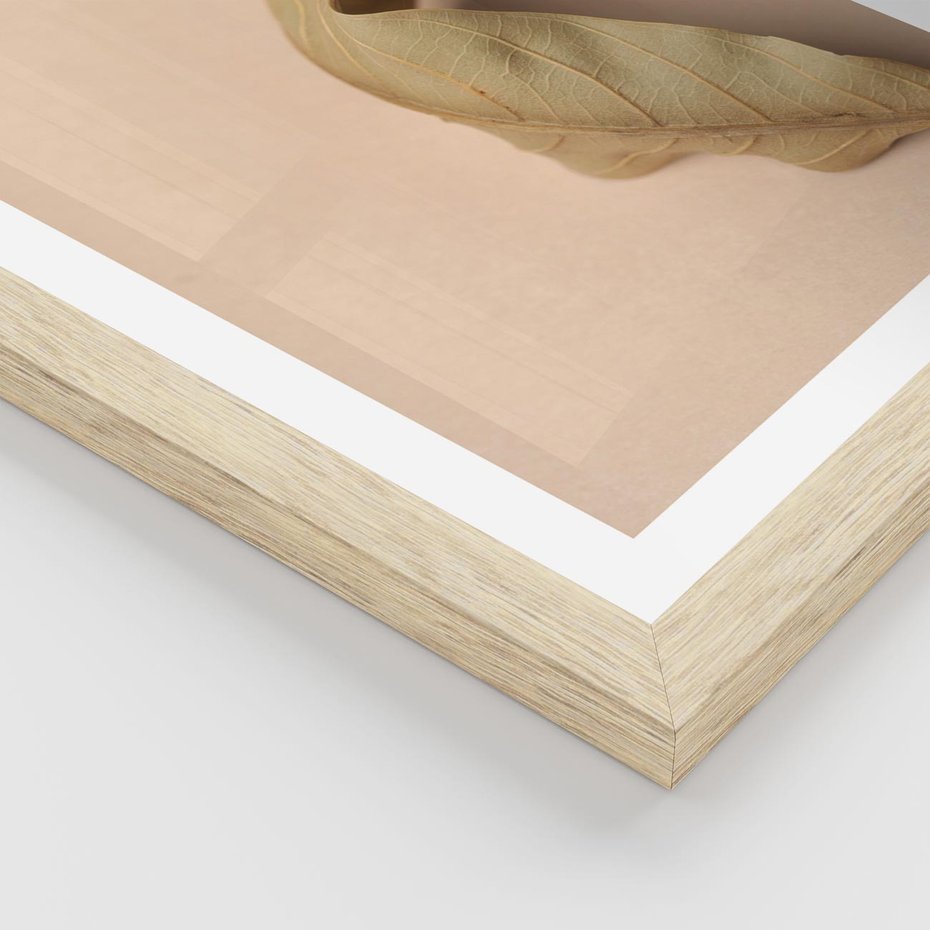 Plakat w ramie 40x50 - Boho suszone liście - suszony, liść - rama drewno