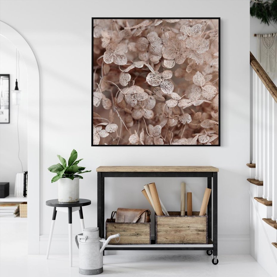 Obraz w ramie 50x50 - Przemijająca Piękność - fotografia, zbliżenie - rama czarna