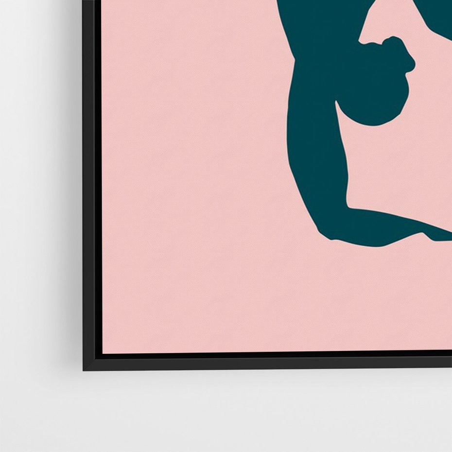 Obraz w ramie 50x70 - Zaklęte Wzory - abstrakcja, kobieca sylwetka - rama czarna