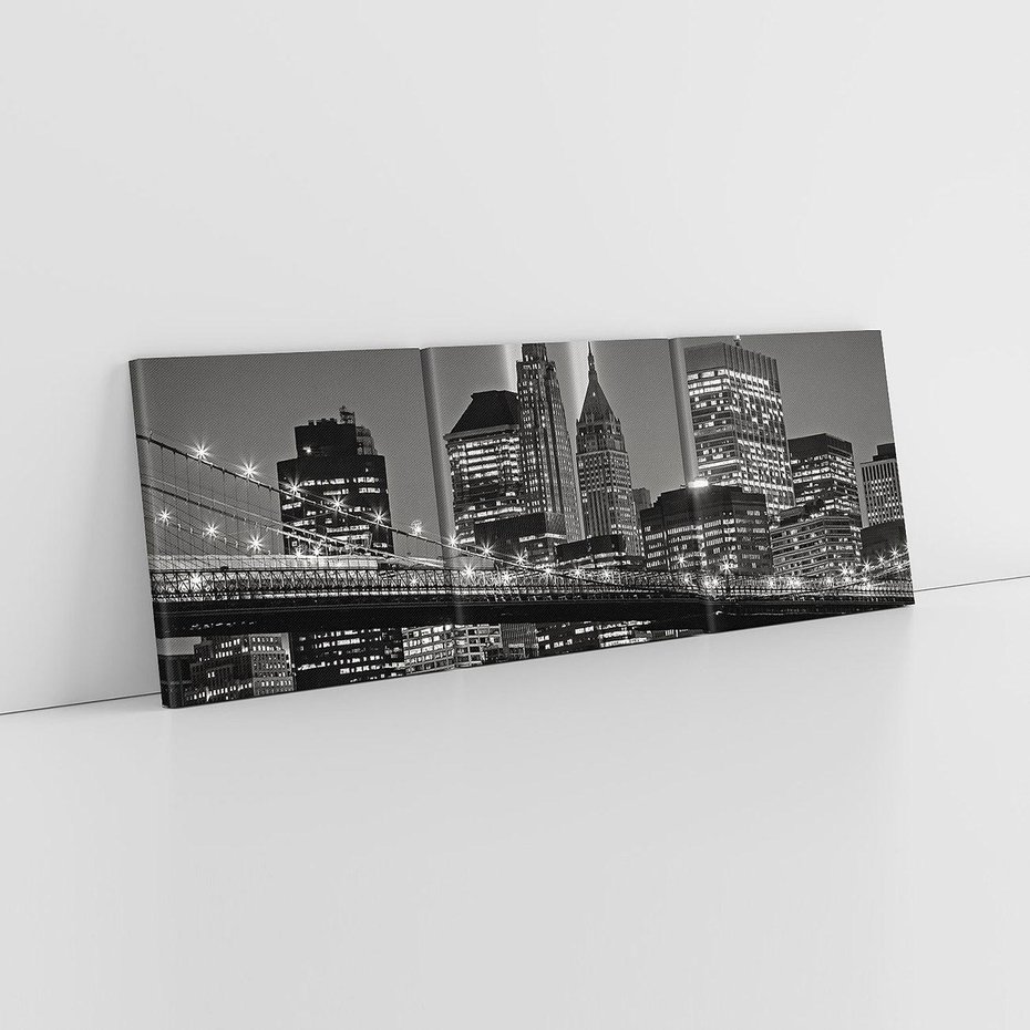 Obraz na płótnie 90x30 - Miasto ożywione nocą - miasto, noc