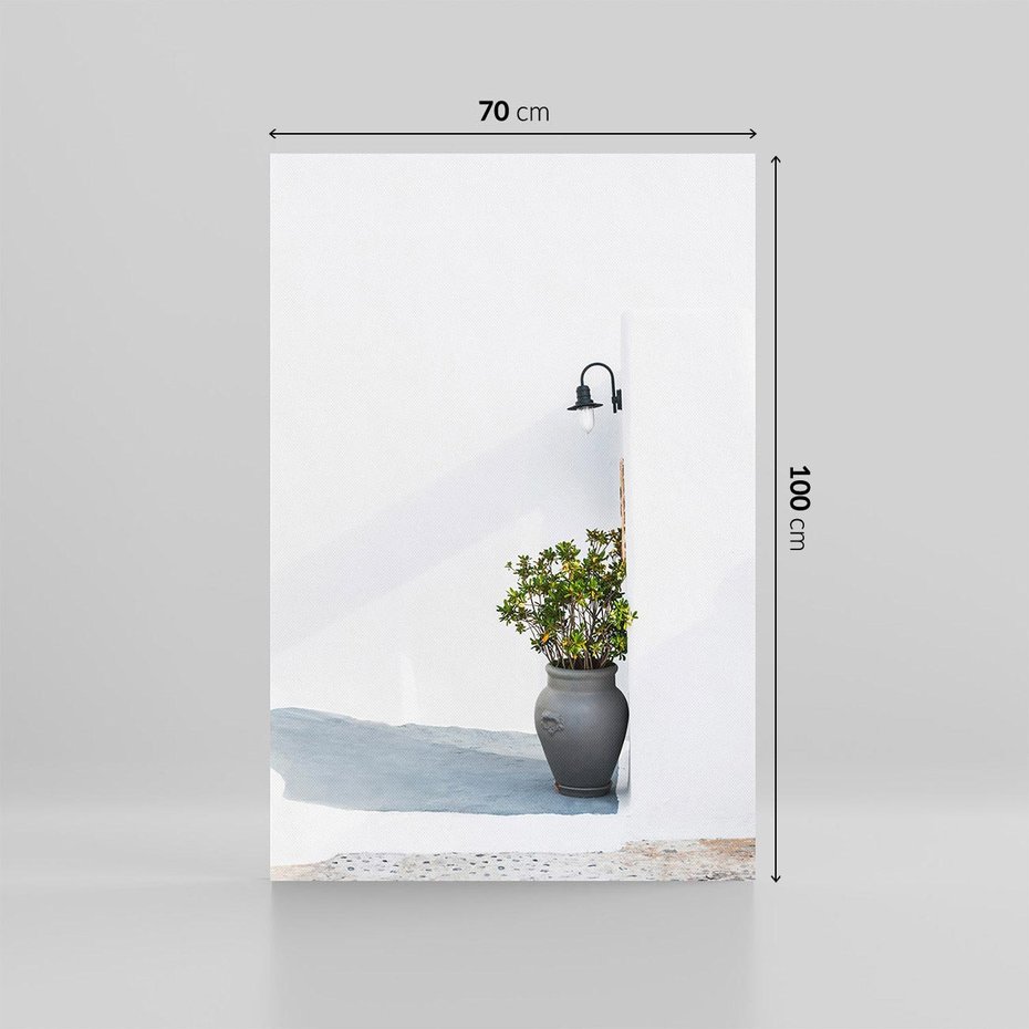 Obraz na płótnie 70x100 - Błękitne wybrzeże - Santorini, Grecja