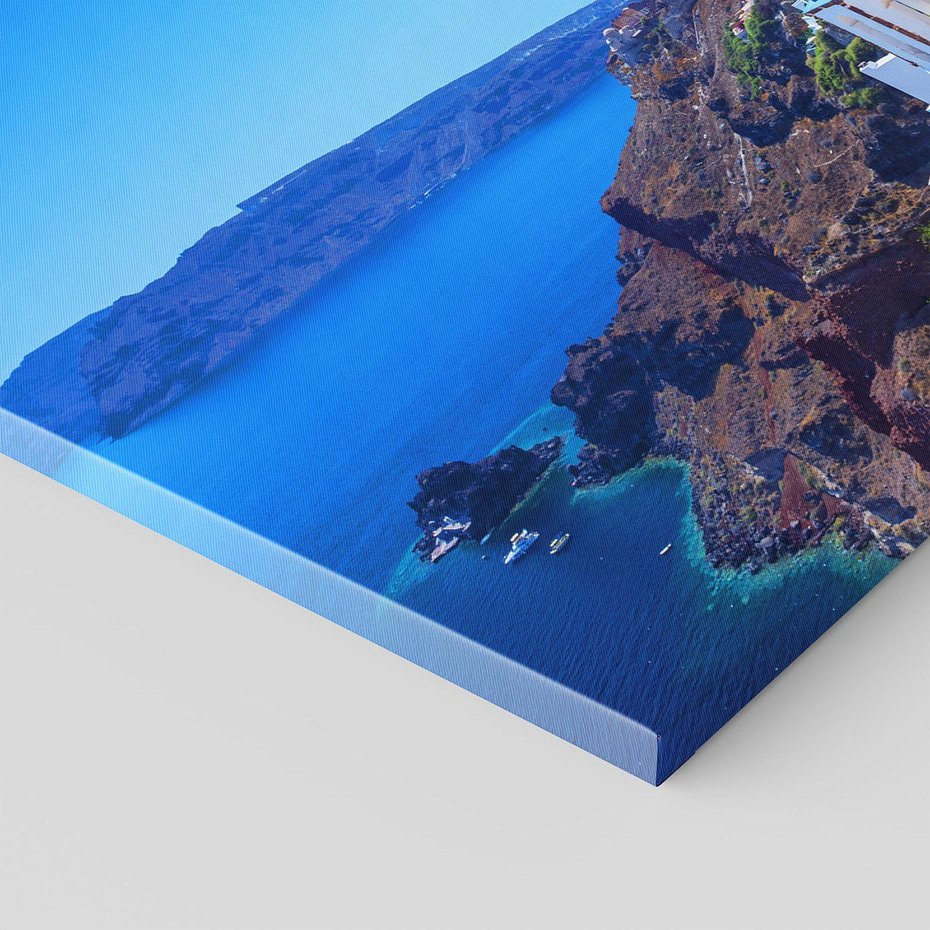 Obraz na płótnie 100x70 - Magia Santorini: Morze i widok na Grecję - Santorini, Grecja