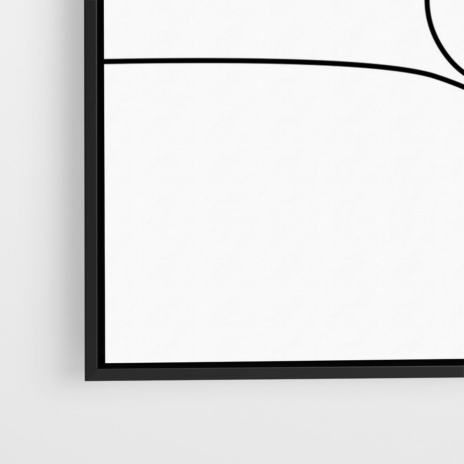 Obraz w ramie 50x70 - Linie Wewnętrznej Refleksji - line art, szkic - rama czarna