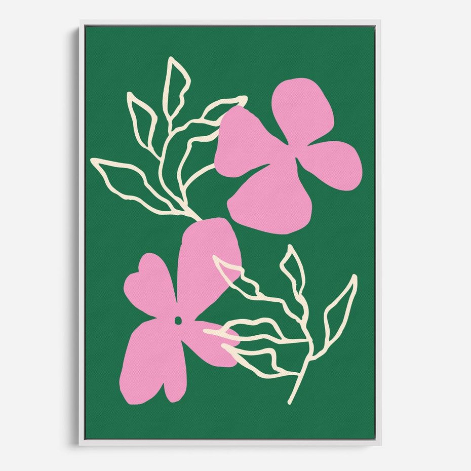 Obraz w ramie 50x70 - Wewnętrzne Fale - abstrakcyjny plakat, boho styl - rama biała