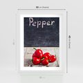 Plakat w ramie 30x40 - Eksploracja smaków - papryka, kuchnia - rama biała