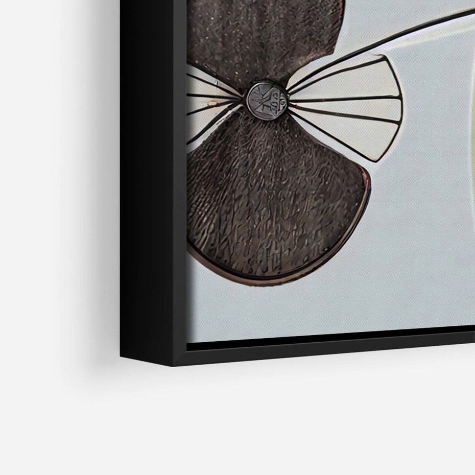 Obraz w ramie 50x70 - Plamy w Niebieskim - sztuka abstrakcyjna, linie - rama czarna