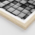 Plakat w ramie 30x40 - Geometryczne Elegancje - nowoczesny, geometryczny - rama drewno