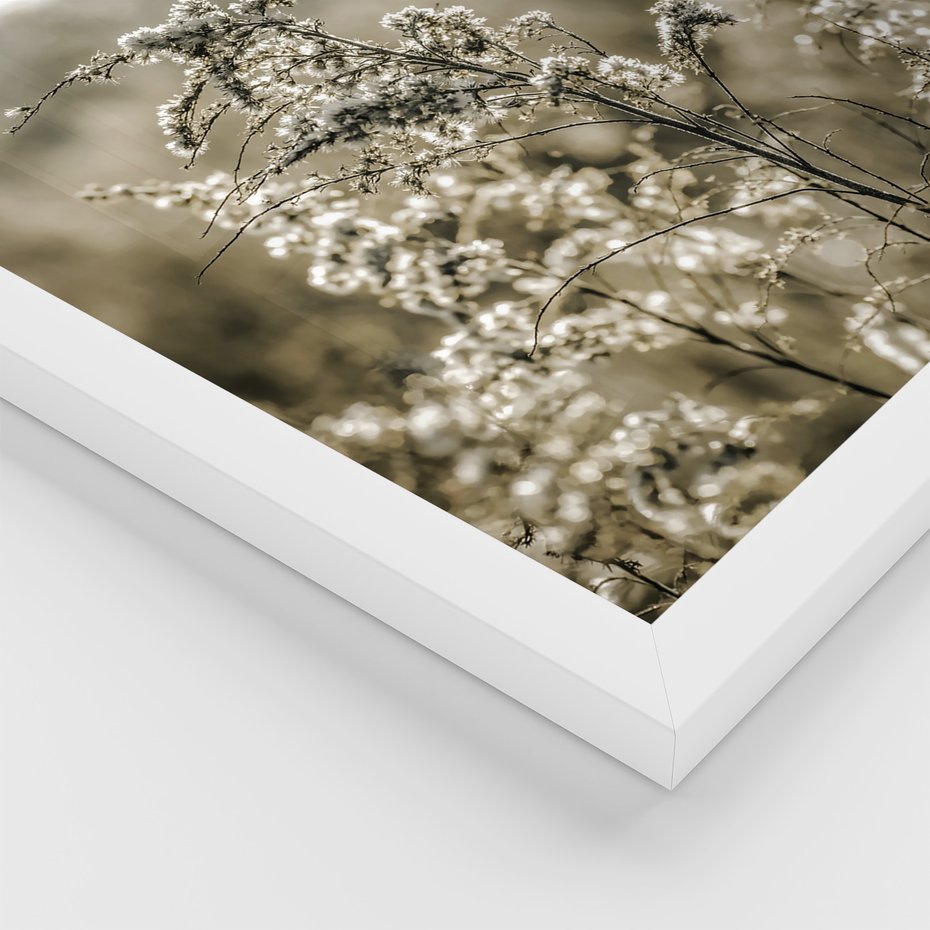 Zestaw obrazy w ramie 30x40 galeria - Boho, minimalizm, spokój, napis - rama biała