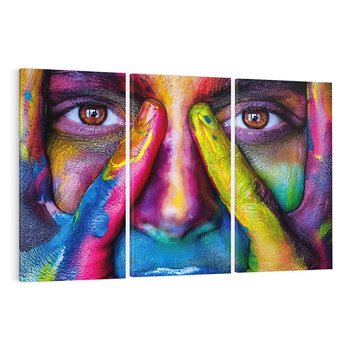 Obraz na płótnie 120x80 - Abstrakcyjna refleksja człowieka - człowiek, abstrkacja